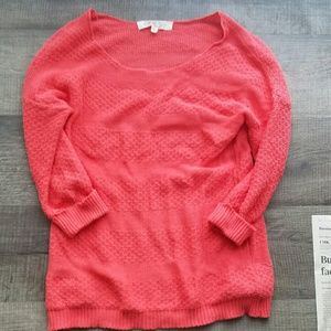 Pink Rose Sweater ! Loose fitting. Like New